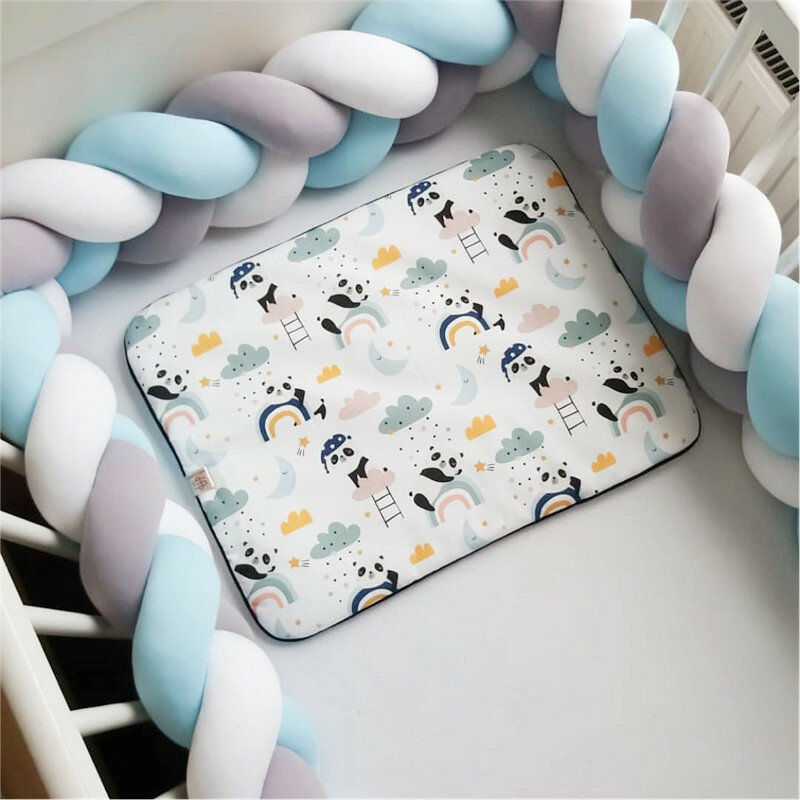 1M/2M/3M/4M Baby Bumper Bed Bumper Newborn Knot Braid Pillow Cushion for Boy Girl Bebe Bed Protector Crib Bumper Room Decor