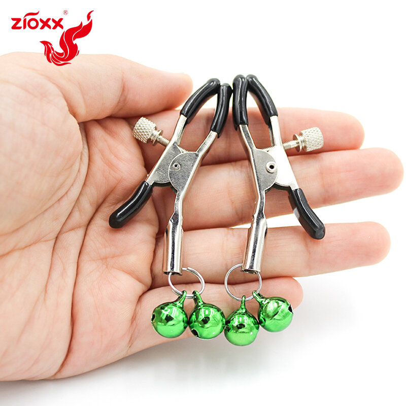 Double Bells Nipple Clamps Flirting Teasing Breast Clips Fetish Bondage SM Games Erotic Toys For Adults Women Sex Products