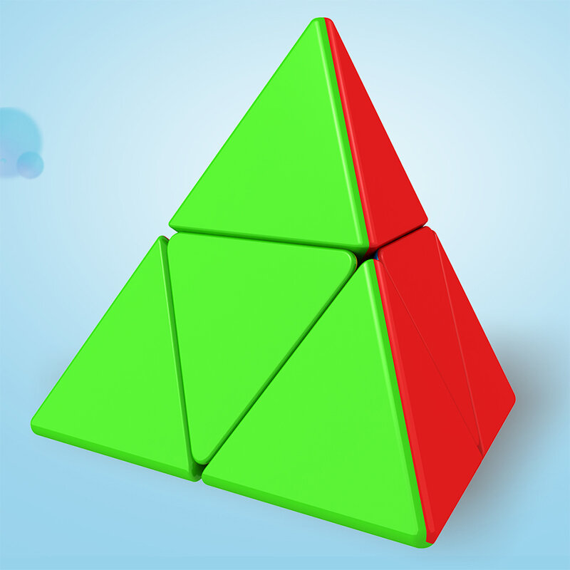 Cubo piramidal sin pegatinas para niños, 2x2x2, rompecabezas de velocidad, juguetes educativos