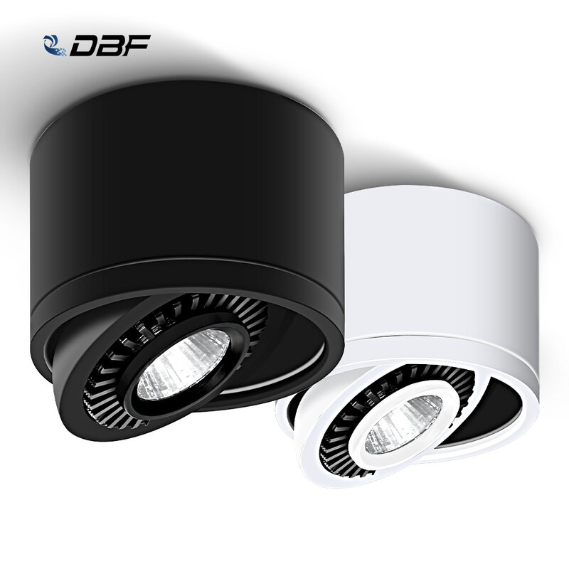Możliwość przyciemniania montowane na powierzchni COB LED typu Downlight 5W/7W/9W/15W LED lampa AC85V-265V oświetlenie punktowe sufitu z LED Driver biały/ciepły biały