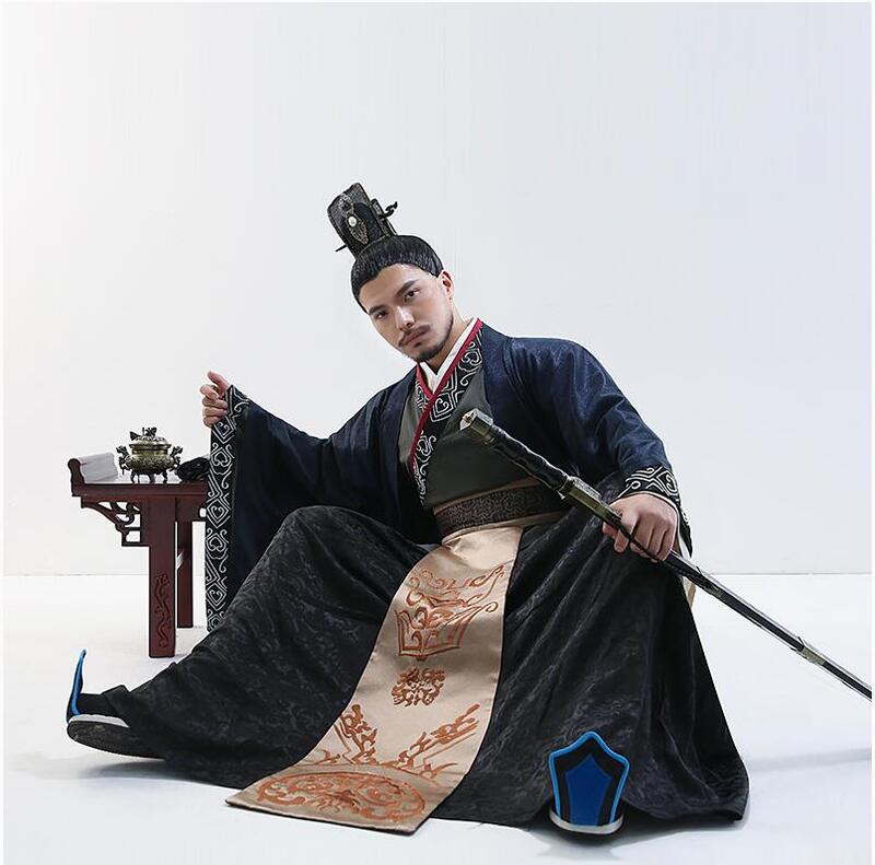 Han Dynasty ชาย Scholar อย่างเป็นทางการเสื้อผ้าอัศวิน Talented Minister เครื่องแต่งกายฟิล์มทีวีประสิทธิภาพคลาสสิ...
