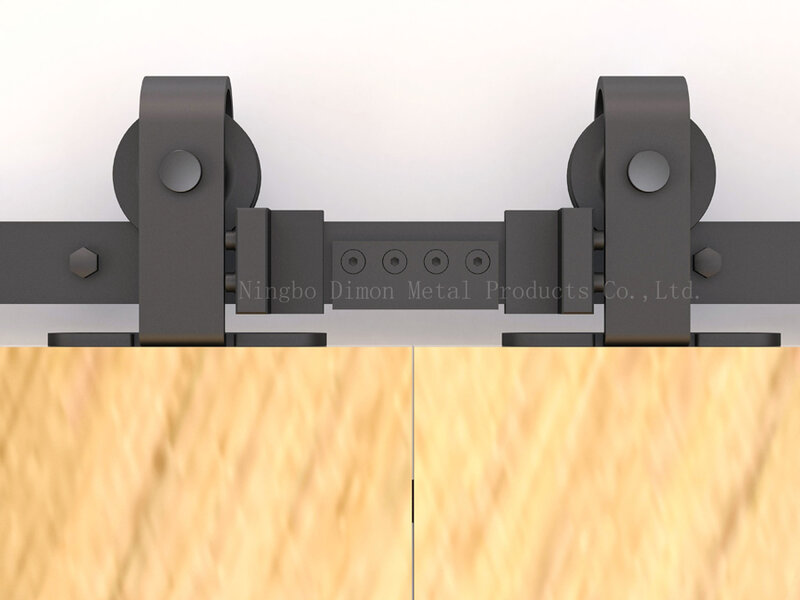 Dimon-Herrajes personalizados para puerta corredera, rueda colgante para puerta de granero de madera, estilo americano, DM-SDU, 7208