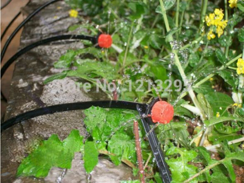 Y102 50pcs irrigazione da giardino nebulizzazione Micro Flow Dripper Drip Head 1/4 ''tubo flessibile
