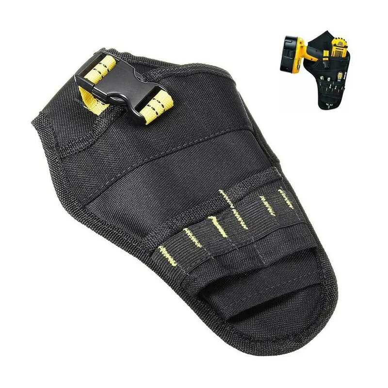 Portable Heavy Duty Drill Driver Holster Cordless Electrician Tool Bag Bit Holder Belt Pouch Waist Cordless Drill Storage Pocket
