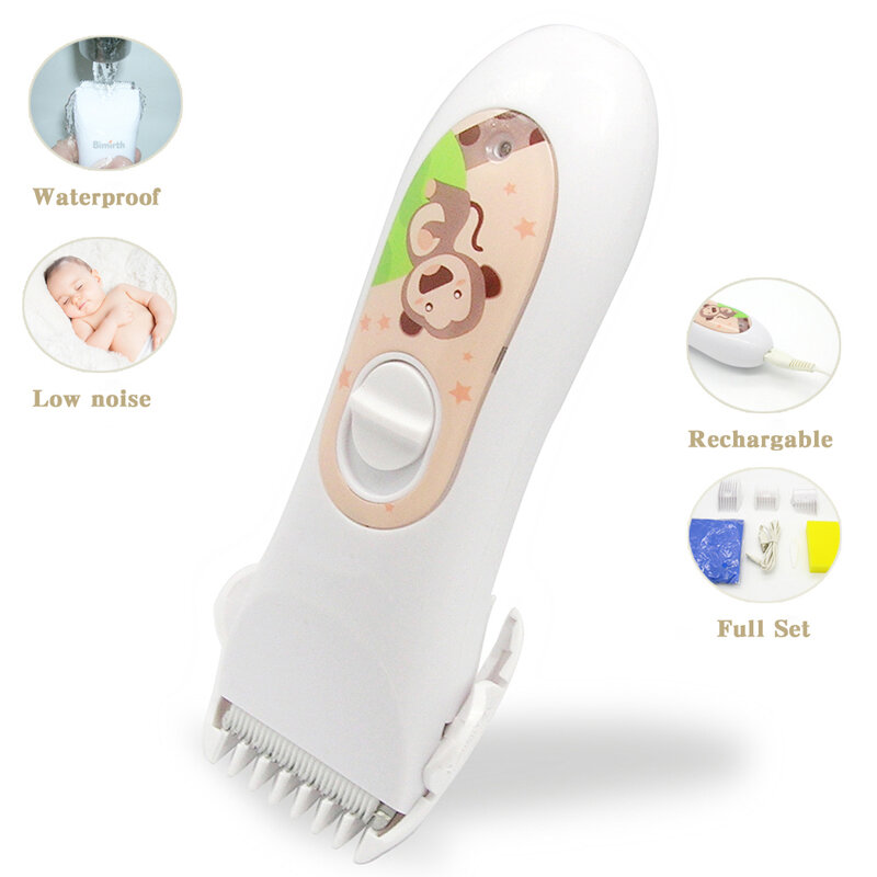 Cortadora de pelo eléctrica para bebé, recortadora de bolas manual, cortadora de pelo impermeable para niños, cortador de pelo de bajo ruido