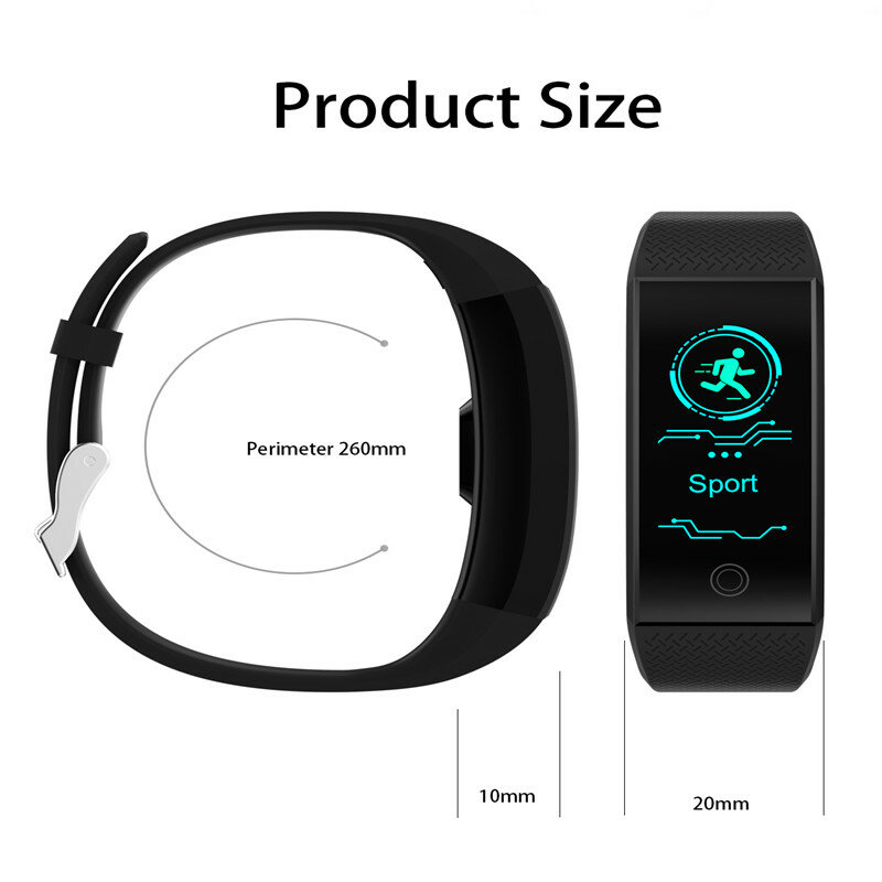 Умный Браслет LIGE IP68, водонепроницаемые спортивные часы, пульсометр, шагомер, фитнес-трекер для Android ios