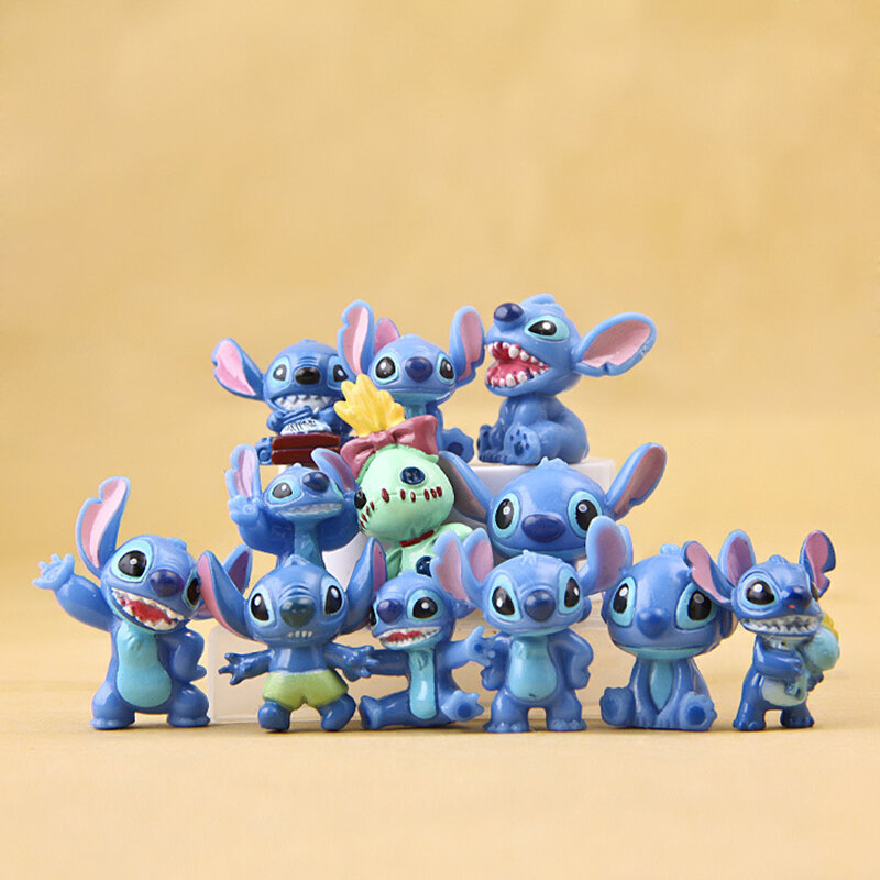 3cm 12pcs Stitch Mini Toys Figure Anime Stitch Action Figure Christmas Gifts and Dolls Home Party Supply Decoration MicroToys