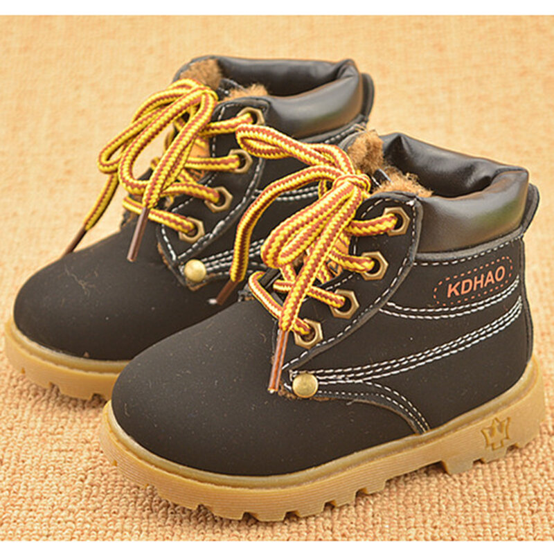 Spring Autumn Winter Children Sneakers Boots Kids Shoes Boys Girls Snow Boots Casual Shoes Girls Boys Plush Fashion Boots