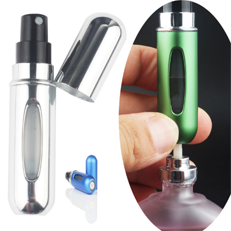 Fashion Mini Refillable Perfume Bottle Canned Air Spray Bottom Pump Perfume Atomization for Travel 5ml Travel needs drop