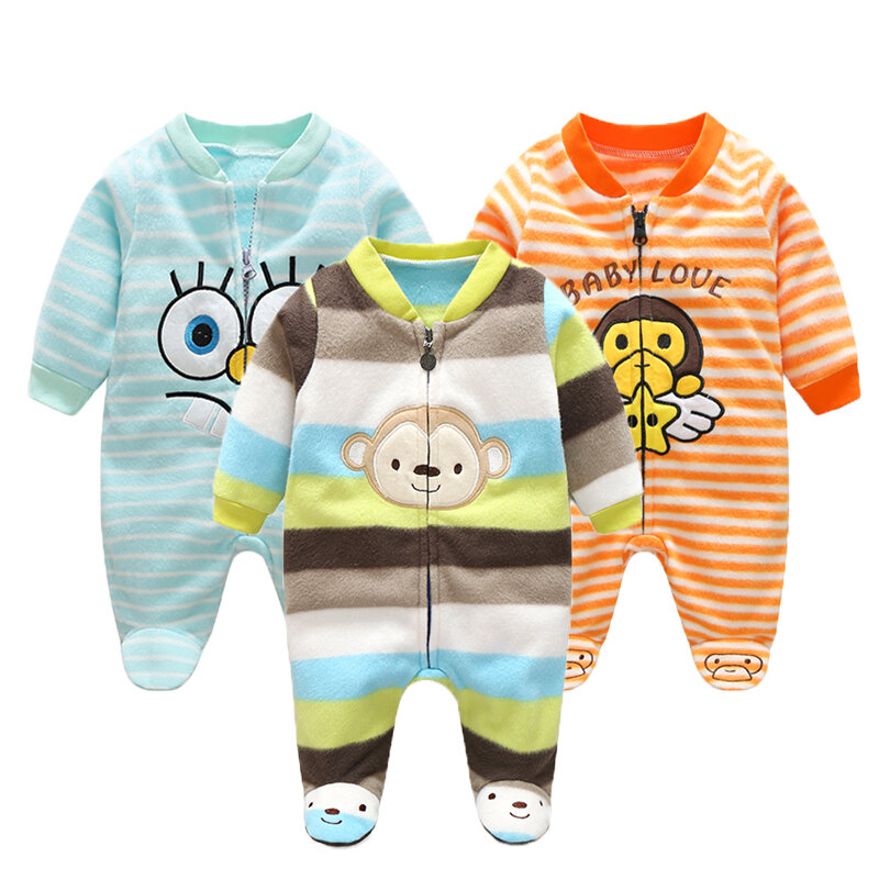 Ropa de invierno para recién nacidos, prendas coloridas de algodón 100% con personajes, monos Unisex de 3M-12M para otoño