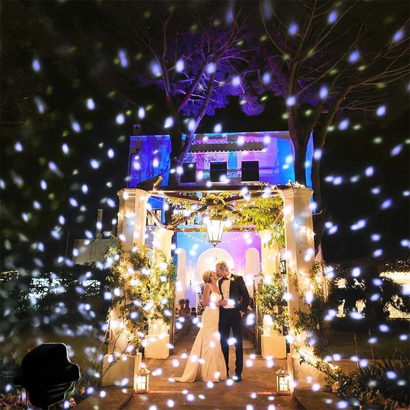 Copos de nieve de navidad de luz láser proyector con efecto de nevada IP65 nieve móvil para exterior y jardín lámpara de proyector láser para la fiesta de año nuevo
