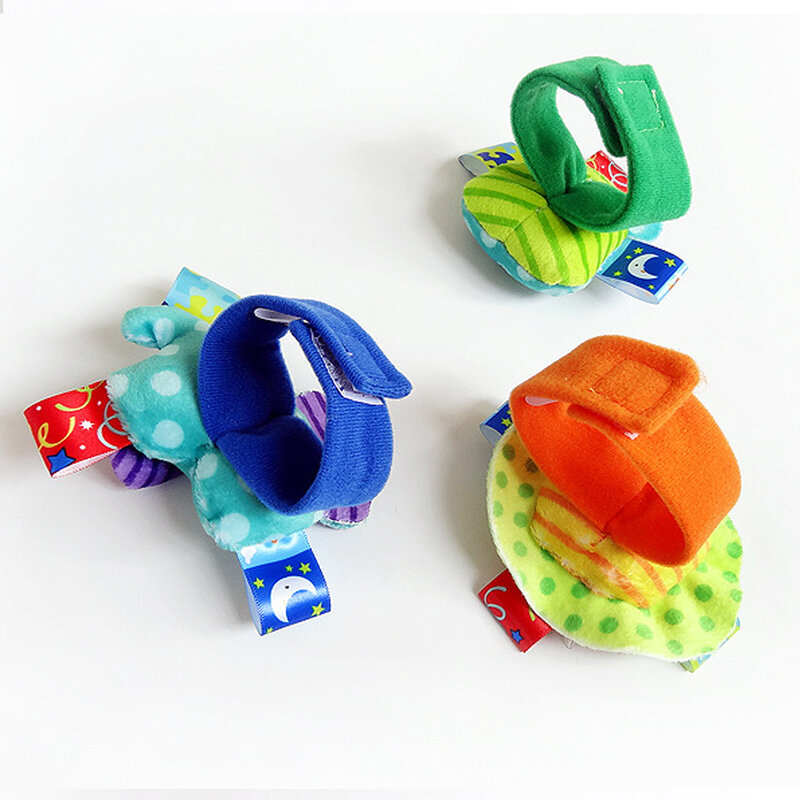 Brinquedos para bebês de pelúcia, brinquedos com chocalhos para bebês de 0-12 meses, pulseira de brinquedo infantil, brinquedo de pelúcia para recém-nascidos, 1 peça