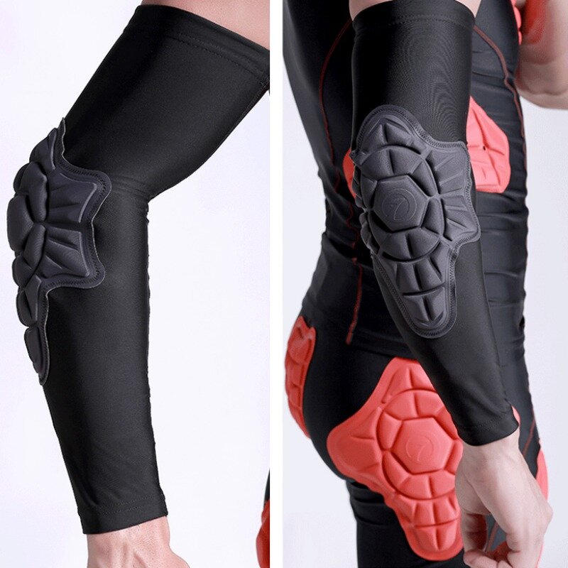 Atmungsaktiv Ellenbogen Brace Pads Schutz Kompression Gepolsterte Arm Unterstützung Sleeve Schutz Für Skateboard Basketball Fußball