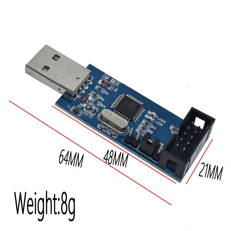 WAVGAT USBASP USBISP AVR programmeur USB fai USB ASP ATMEGA8 ATMEGA128 Support Win7 64