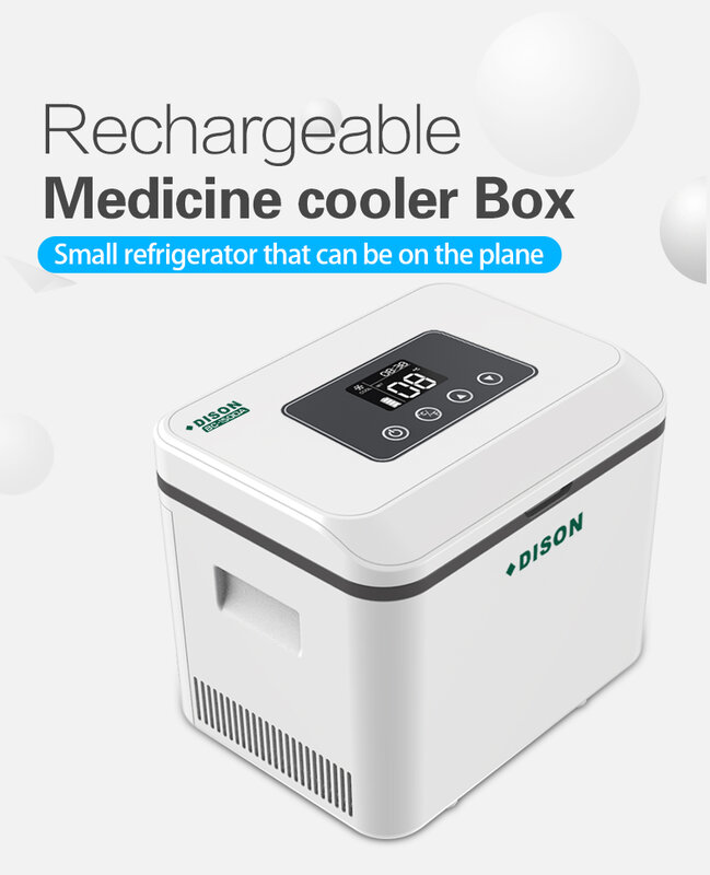 Novo refrigerador médico de geladeira portátil, mini geladeira com caneta para refrigeração de insulina e bateria recarregável