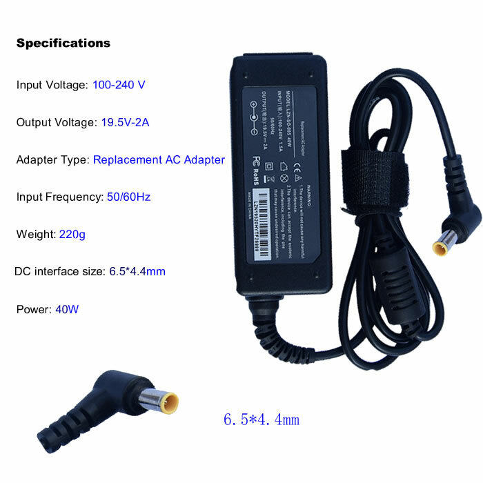 Pengganti Sony 19.5V 2A 6.5*4.4MM 40W VGP-AC19V39 VGP-AC19V57 VGP-AV19V40 Laptop AC Charger Power Adaptor