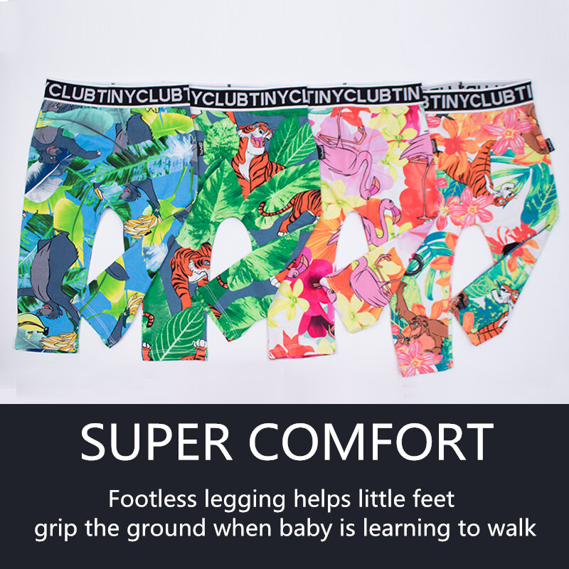 TinyPeople-collants en coton imprimé d'animal | Nouveaux pantalons de printemps et d'été pour bébé fille, leggings pour bambin garçon et nouveau-né, pantalons mignons, 2020