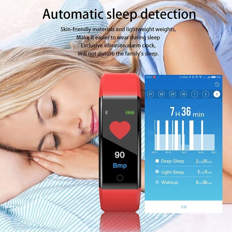 Outdoor Screen Smart Blood Pressure Heart Rate Pedometer Fitness Heart Rate Monitor Wireless Sports Watch Fitness Equipment