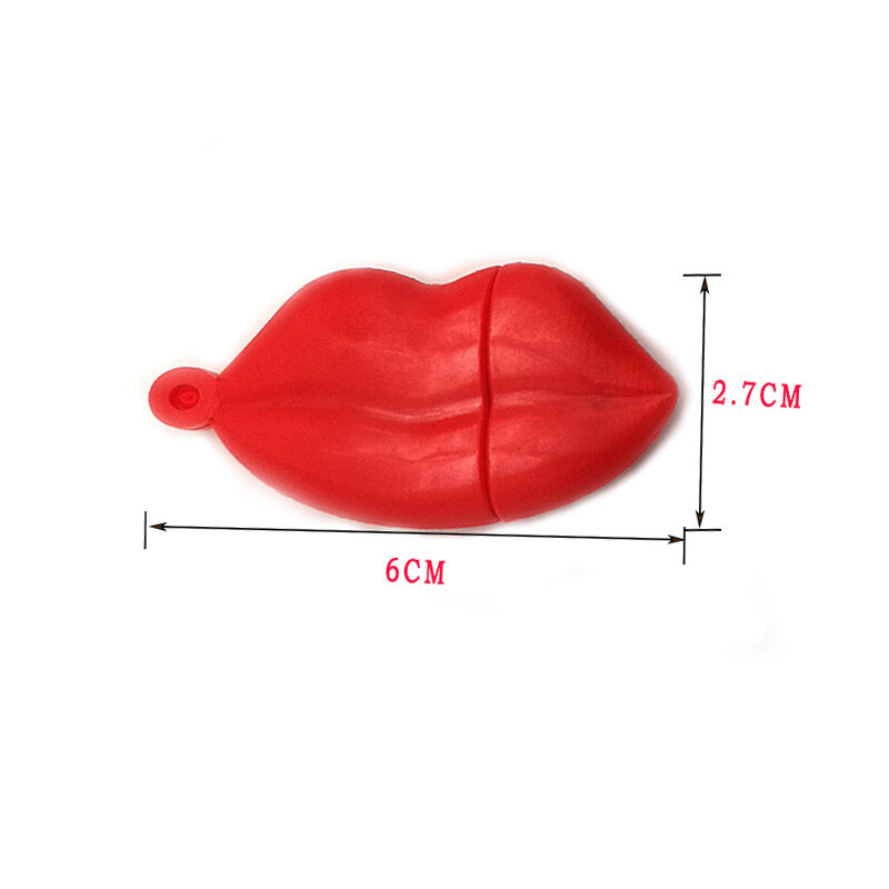 2018 nowe seksowne czerwone usta model pendrive usb2.0 flash drive 4GB 8GB 16GB 32GB karta pamięci 64GB śliczny prezent cle dysk usb pendrive