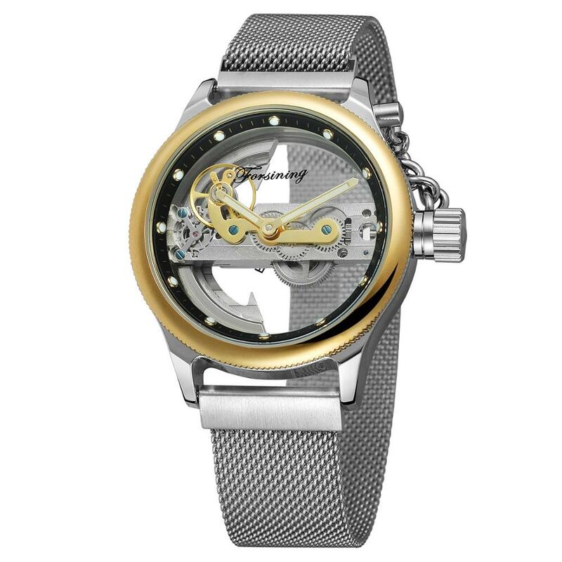 FORSINING Männer Automatische Mechanische Armbanduhren Hallow Out skeleton Luxus Top Marke männer Uhren Geschenke Uhren Für Männliche