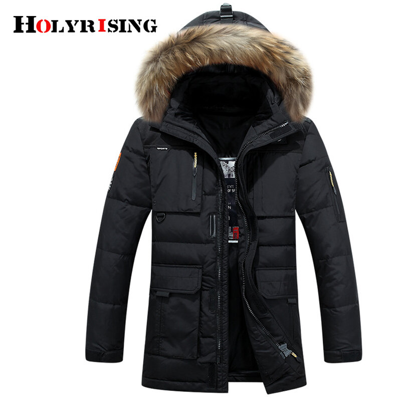 Holyrising jaquetas masculinas quentes outwear, casaco folgado com capuz para homens inverno 18434-5