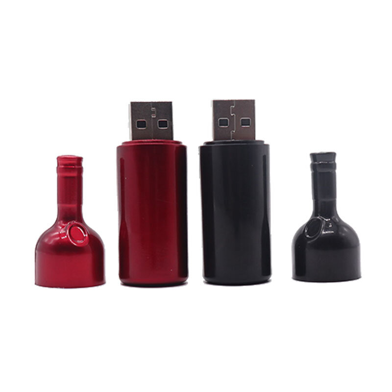Pendrive capacidad real pen drive 4 GB 8 GB 16 GB 32G 64 GB de alta velocidad de la botella de vino de memoria usb stick regalo creativo usb flash drive