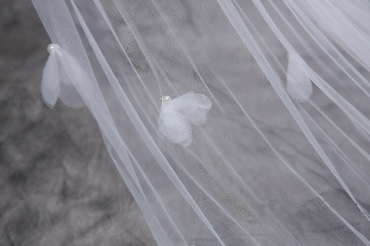 Janevini branco tule longo véus de casamento com pente catedral véus de noiva multi camadas acessórios de casamento nupcial velo nupcial
