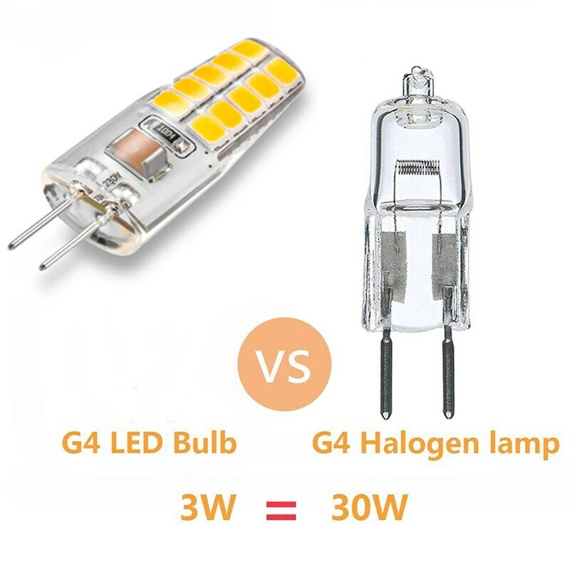 Bombilla LED G4 para lámpara halógena, 220V, 230V, 2W, 3W, G4, 10led, 20led, 360, 2835SMD, reemplaza a lámpara halógena de 20W y 30W