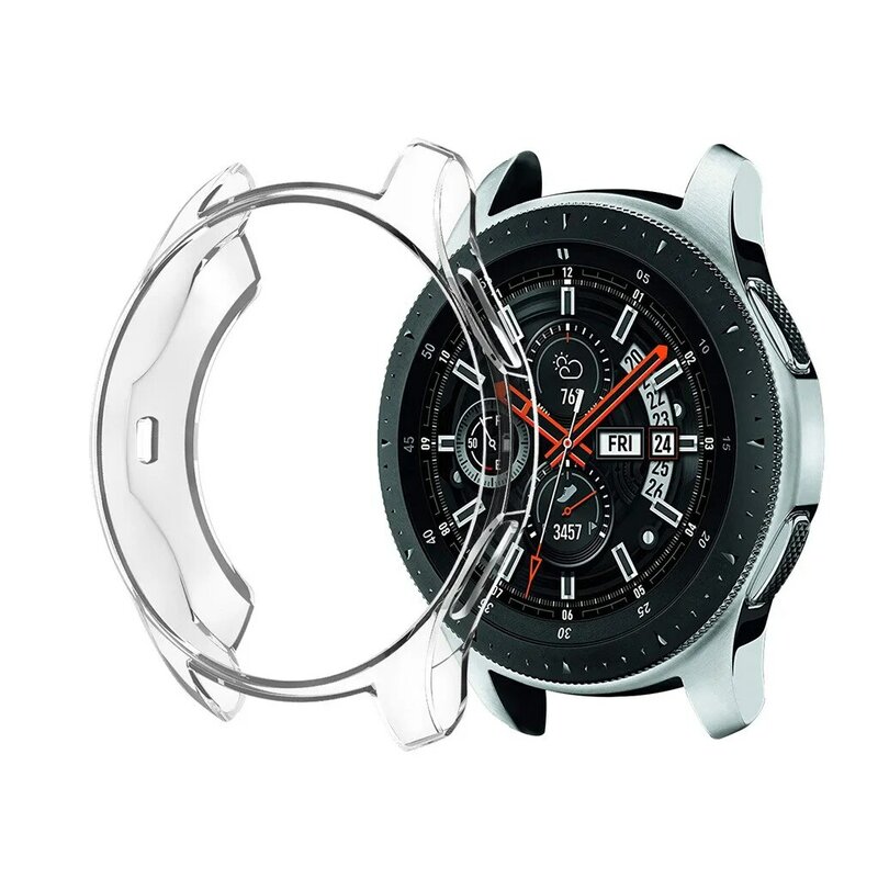 Модный простой прозрачный чехол для часов для Samsung Galaxy Watch 42/46 мм тонкий защитный чехол из поликарбоната с Бампером для часов Прочный чехол