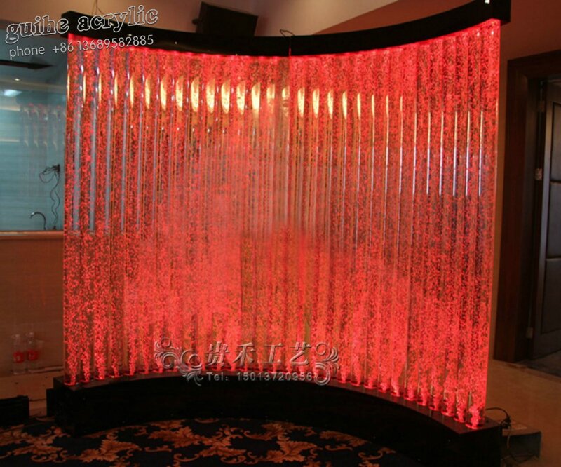 2019 Latest Customized Bubble Water Wall with Lights and Remote Control LED Screens & Room Dividers & Office Dividers