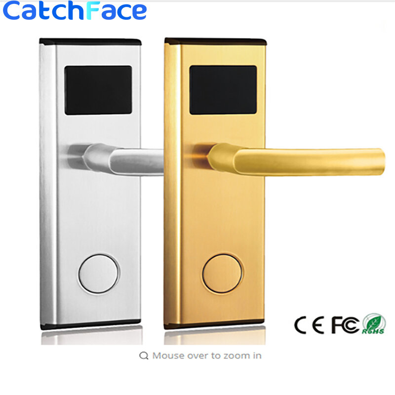 Cerradura de puerta de acero inoxidable de buena calidad, cerradura de puerta de Hotel eléctrica con tarjeta RFID inteligente, gran oferta