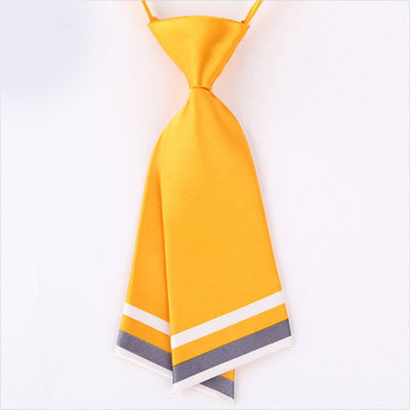 Cravate double épaisseur à rayures pour femmes, col uni, élégant, tendance, Simple, formel, bureau, Chic