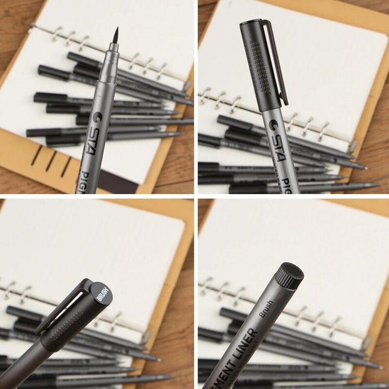 STA Skizze Marker Art Marker Pen Verschiedenen Größen Pigment Liner Wasser Basierend Für Zeichnung Handschrift Supplie Schreibwaren
