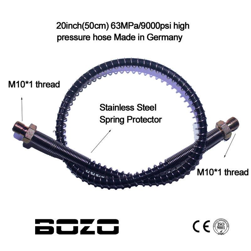 Paintball Hose High Pressure Line for Air Fill Refill 63Mpa/630bar/9000PSI M10*1