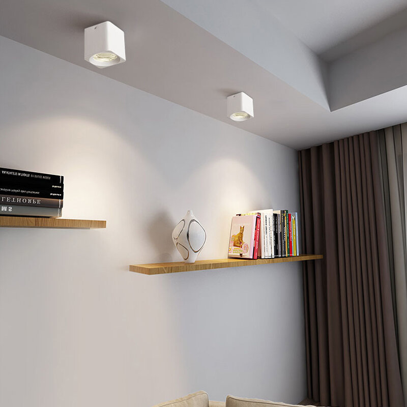 Donwei Permukaan Dipasang Downlight Ceiling LED 10W 12W 15W 20W 24W Tongkol LED Lampu Dinding untuk Kamar Mandi Dapur Ruang Tamu AC85-265V