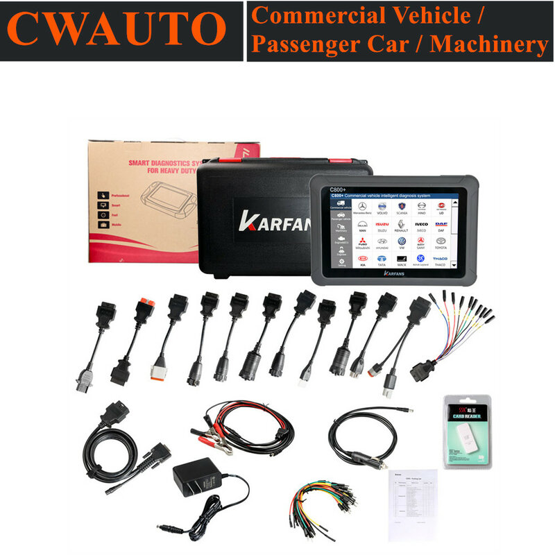 CAR FANS C800+ Diesel & Gasoline Vehicle Diagnostic Tool for Commercial Vehicle Passenger Car Machinery with Special Function