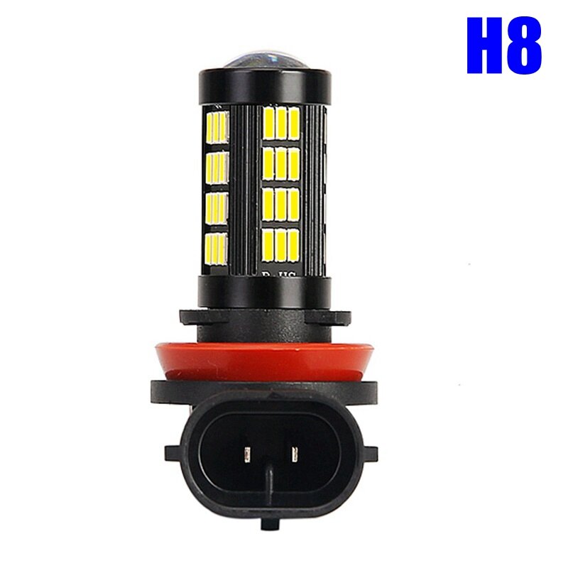 1 Piece H11 H8 9006 HB4 1200LM High Power 66 LED Car Front Foglamps Bulb Auto Driving Fog Lamp 6000K White DC 12V
