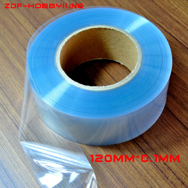 กว้าง 120 มม./เส้นผ่าศูนย์กลาง 75 มม.PVC 2:1 ความร้อนท่อหดแบตเตอรี่ Wrap Clear