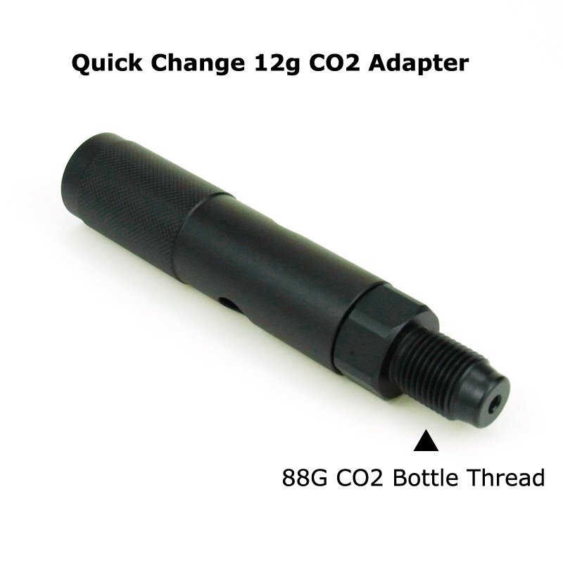 New Quick Change 12g CO2 Adapter With CO2 88g Bottle Threads For Paintball PCP Umarex Air Rifle SIG SAUER MPX / MCX