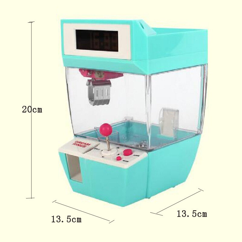 Mini relógio máquina de pegar doces, guindaste com alarme para pessoas preguiçosas jamma arcade sanwa jogos de tabuleiro práticos para presentes de crianças