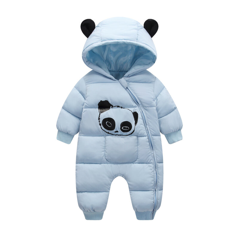 Baby boy girl Clothes 2020 noworodki zimowe pajacyki z kapturem gruby strój bawełniany kombinezon dla noworodka kostium dla dzieci kombinezon jednoczęściowy dla małego dziecka