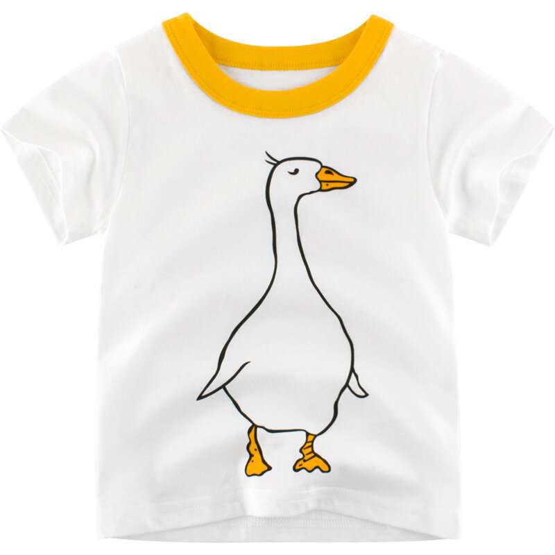 2019 Anak-anak Anak Laki-laki T-shirt Musim Panas Bayi Perempuan Baju Atasan 2-8Y Anak Lengan Pendek T Shirt Pakaian Balita Kapas Kartun tees