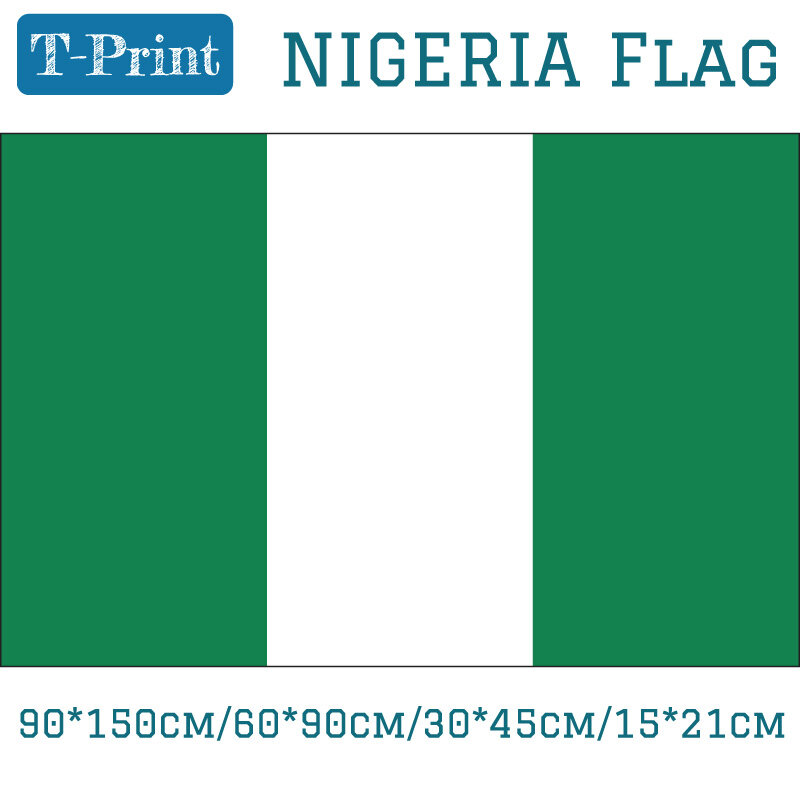 Флаг Нигерии 90*150 см/60*90 см/15*21 см Национальный день 3x5 футов подвесной флаг 40*60 см Автомобильный флаг