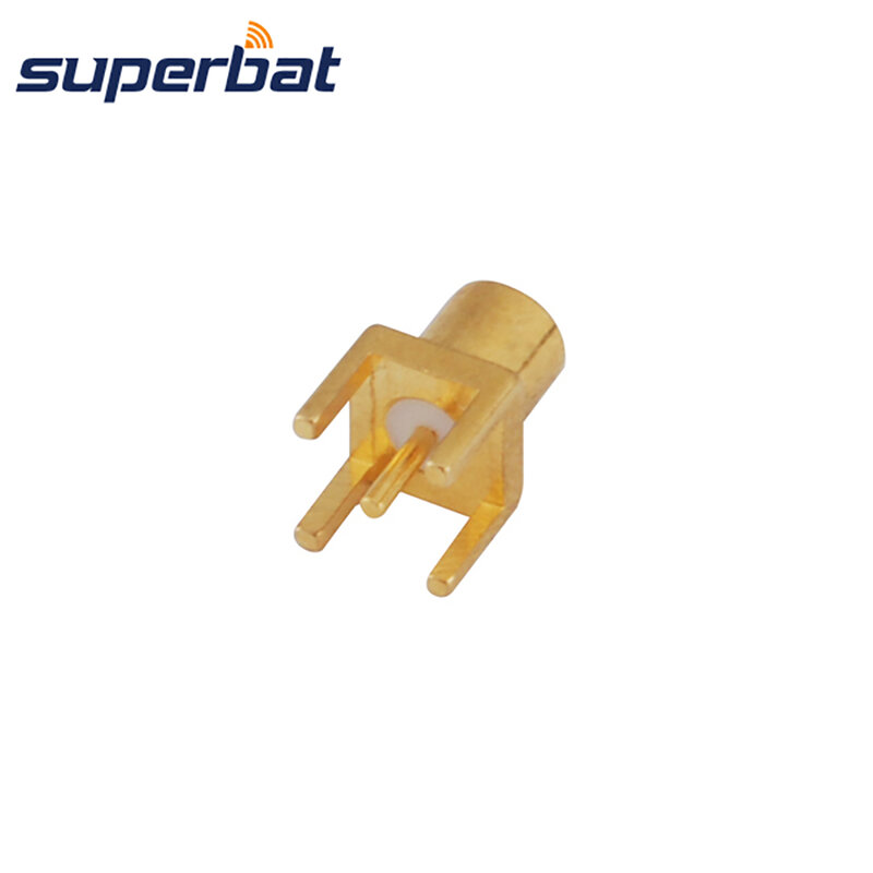 Superbat – connecteur Coaxial MCX 50 Ohm RF, pour montage PCB femelle, trou droit, 031 "avec poste à souder