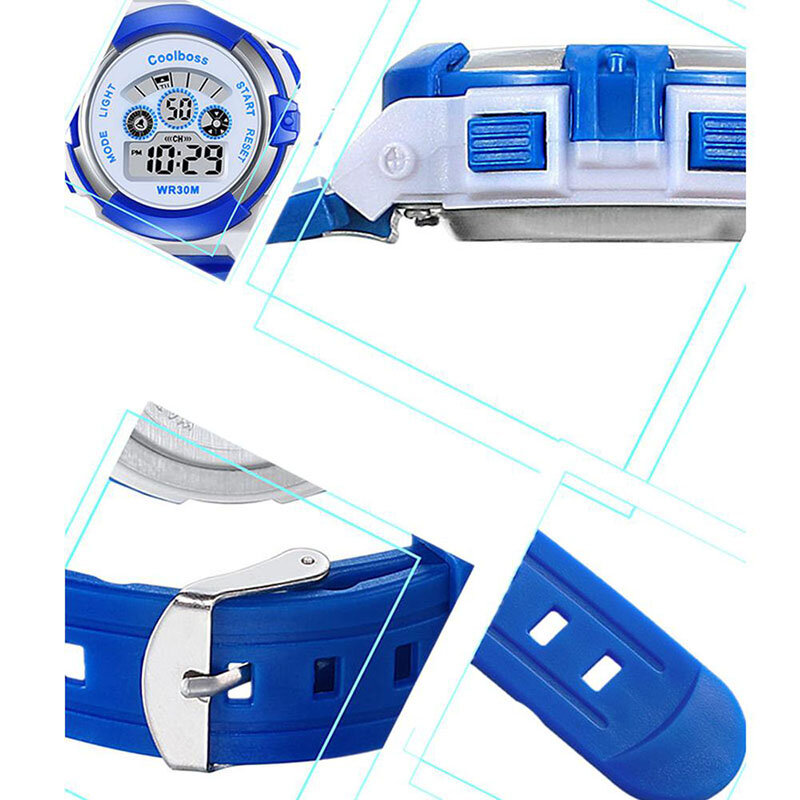 1 Uds. De reloj electrónico impermeable para niños, reloj deportivo para estudiantes, relojes luminosos electrónicos ajustables