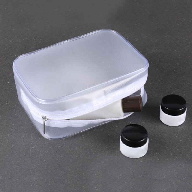 eTya Transparent Travel Cosmetic Bag Make Up Case Women Men Portable Zipper Makeup Bag Beauty Organizer Toiletry Storage Kit Box