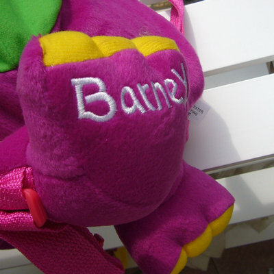 38CM Barney Plush toy backpack Children's backpack Shoulder bag satchel bjd Birthday presents for children toy doll