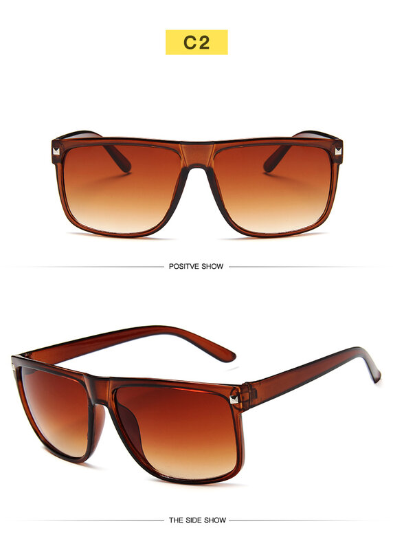 Übergroßen Frauen Sonnenbrille Mode Sonnenbrille Großen Rahmen Winddicht Shades Männer Flache Top Schutzbrillen UV400