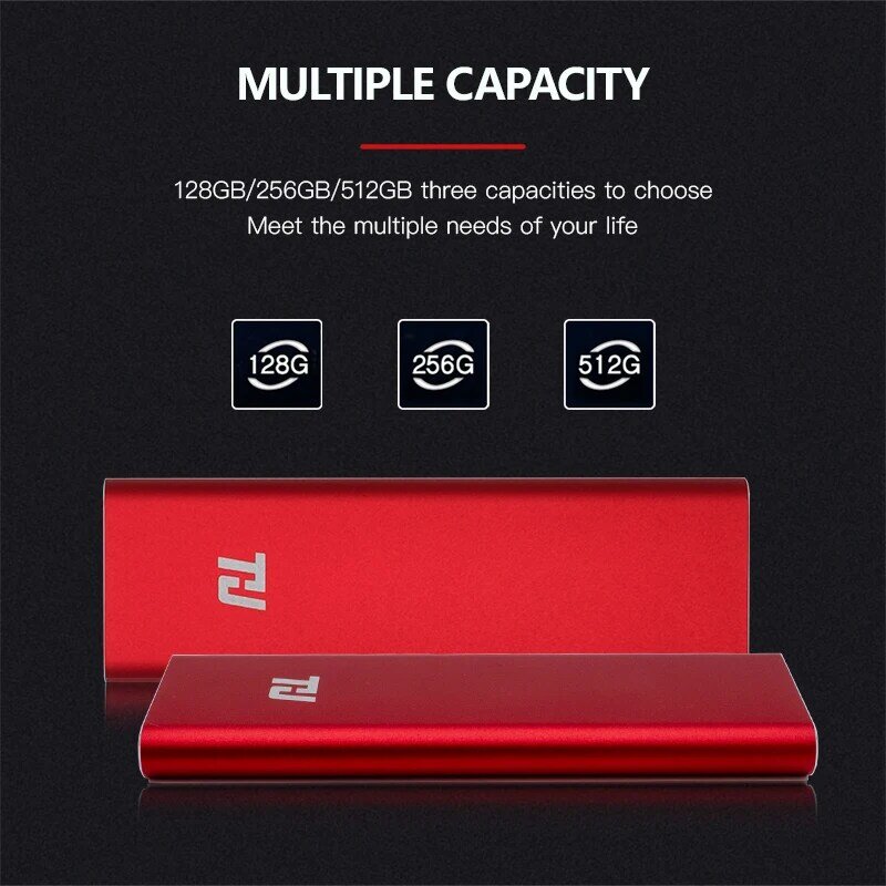 THU 휴대용 SSD 128g 256g 512g 1 테라바이트 외부 솔리드 스테이트 드라이브 USB3.0 400 메가바이트/초 3 년 보증 PC 노트북