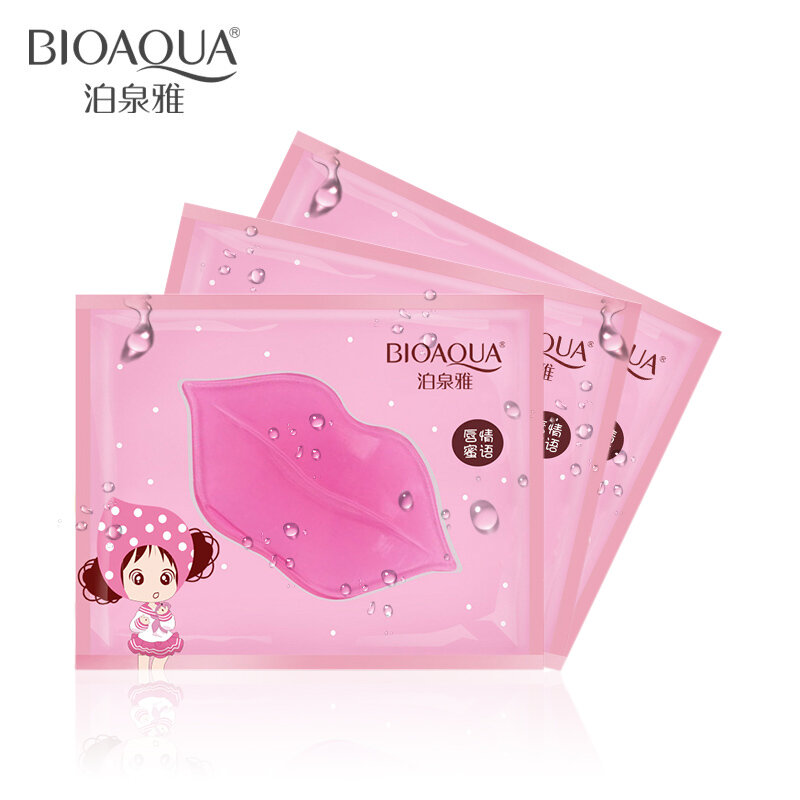 BIOAQUA – masque pour les lèvres à base de collagène cristal, 10 pièces, soins pour la peau, humidité, Essence, tampons de soins Anti-âge, Patch de Gel pour le maquillage